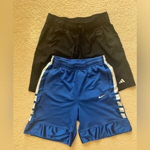 Nike and Adidas Big Boy’s  Blue and Black Shorts